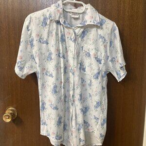 Floral Cottagecore Blouse Romantic Grannycore Top - Size S